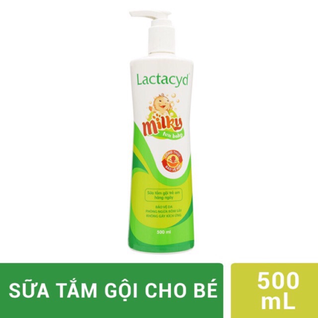 Sữa tắm gội Lactacyd milky 500ml