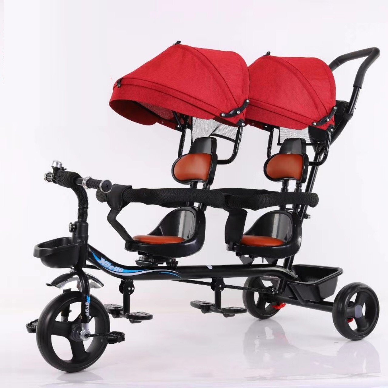 XE ĐẨY  ĐÔI 380 MÀU GHI CHO BÉ