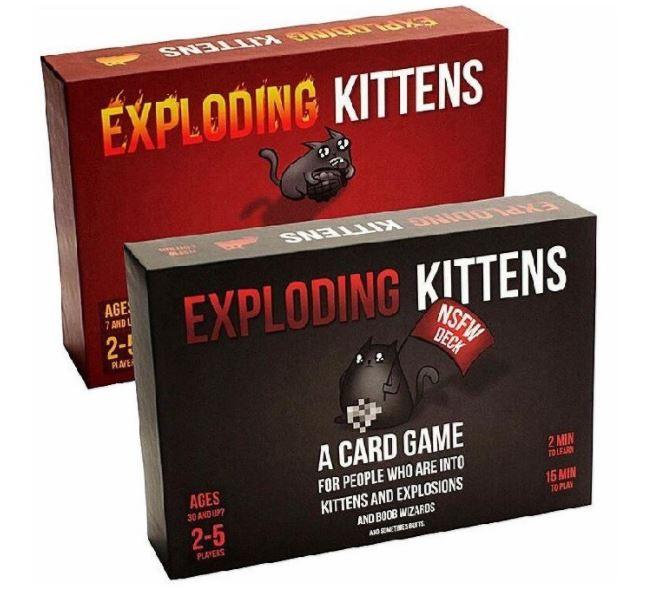 Combo Exploding Kitten - 02 Bộ Mèo Nổ Màu Đỏ Và Đen Cơ Bản - TOYSTORE