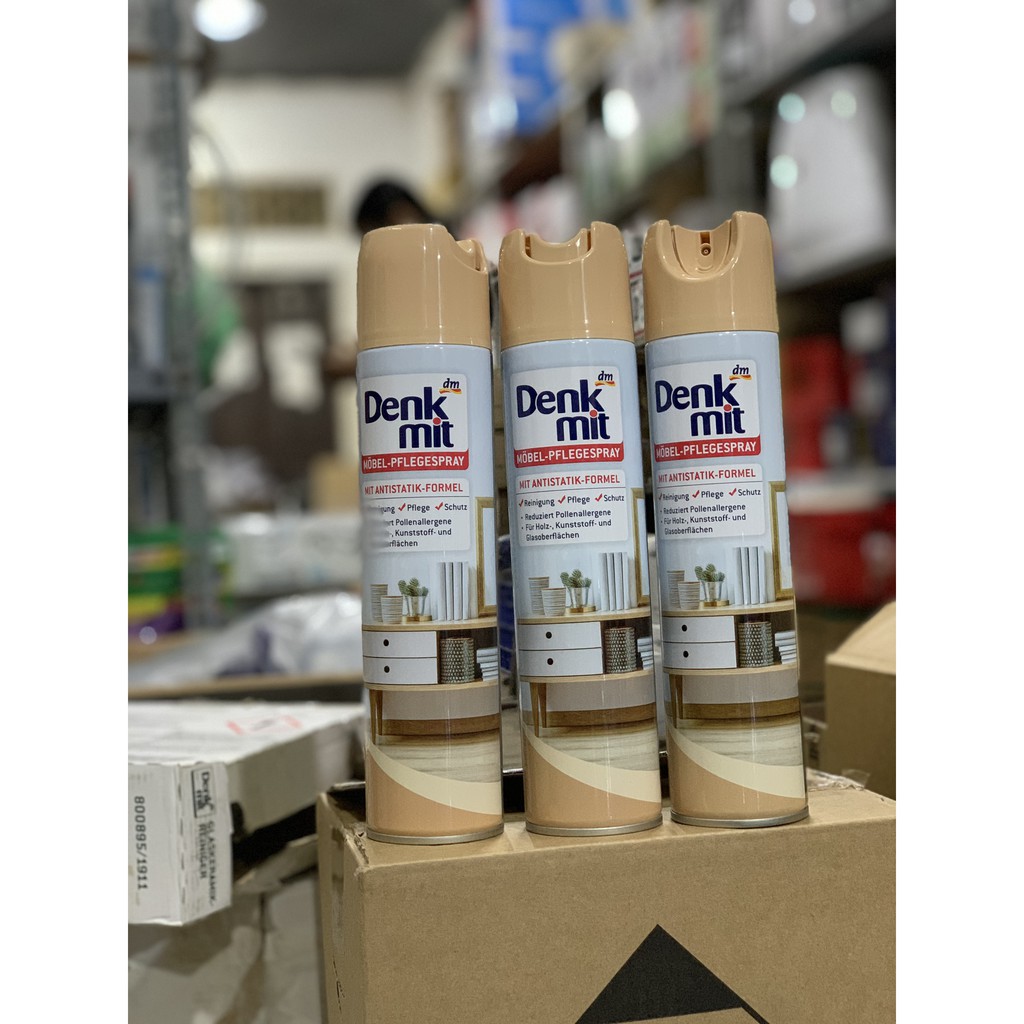 XỊT DƯỠNG & LÀM SẠCH ĐỒ GỖ 400ml  DENKMIT