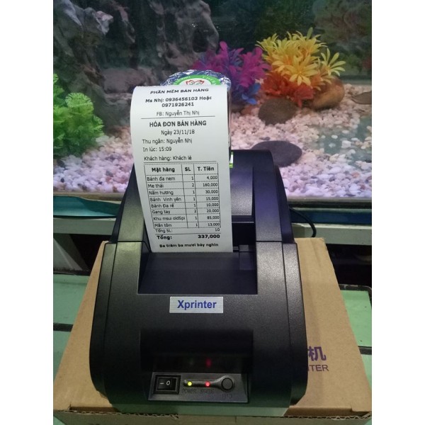 Bảng giá Máy in hóa đơn Bluetooth khổ 58mm Xprinter + tặng kèm 2 cuộn giấy in Phong Vũ