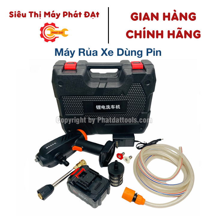 Máy Xịt Rửa Xe Dùng Pin