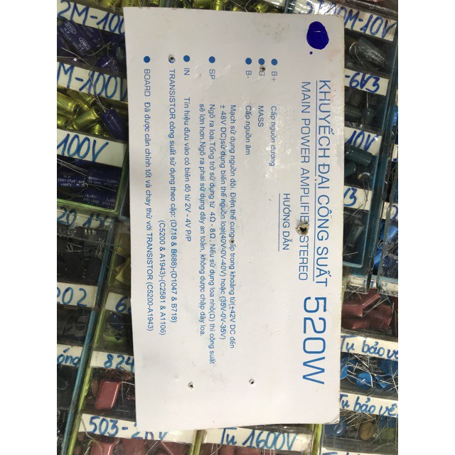 HOT-Mạch công suất 520w 16 sò 2 bo