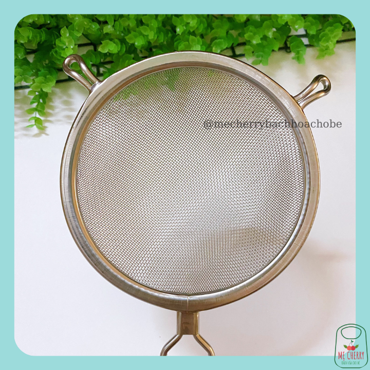 Rây lọc cháo, bột, đồ ăn cho bé bằng inox dày dặn