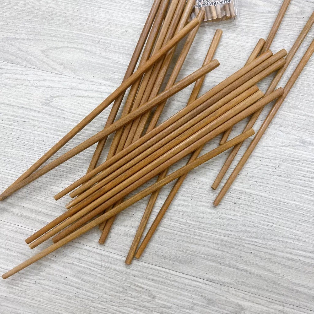 Set 10 Đôi đũa gỗ sao cao cấp (Lê Vân) - đũa chắc chắn