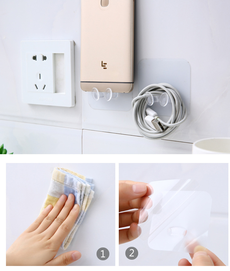 Móc Dán Tường Kẹp Giữ Dây Điện, Phích Cắm Điện
