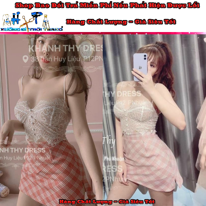 [HCM]áo hai dây ren không có mút ngực A17