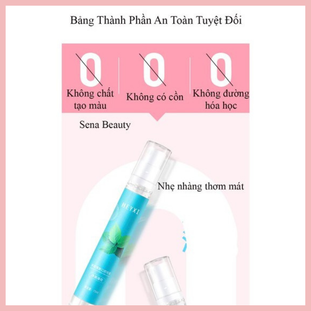 [GIẢM 5% ĐƠN 129K]Xịt Thơm Miệng Heyxi Thơm Mát 15ml (ống)