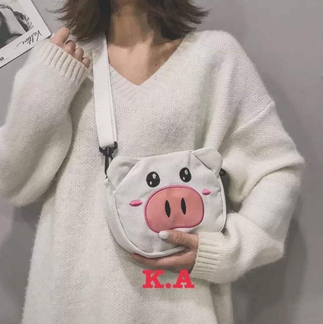 Túi Đeo Chéo Hình Lợn Cute