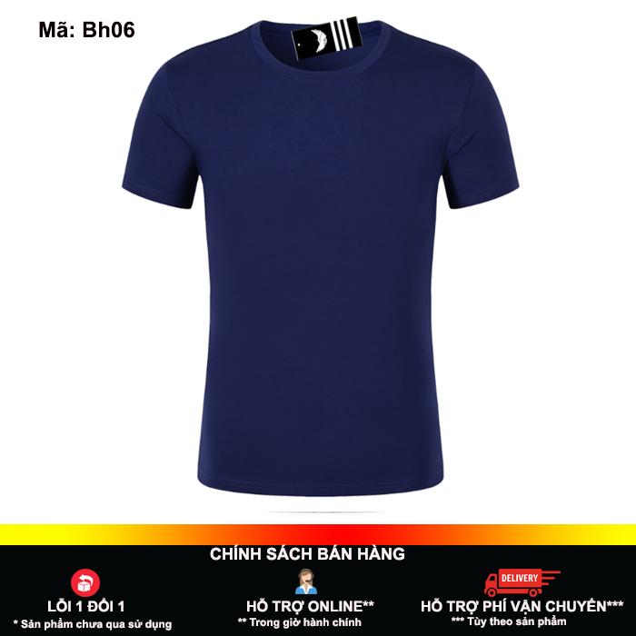 Áo thun nam cổ tròn màu xanh than