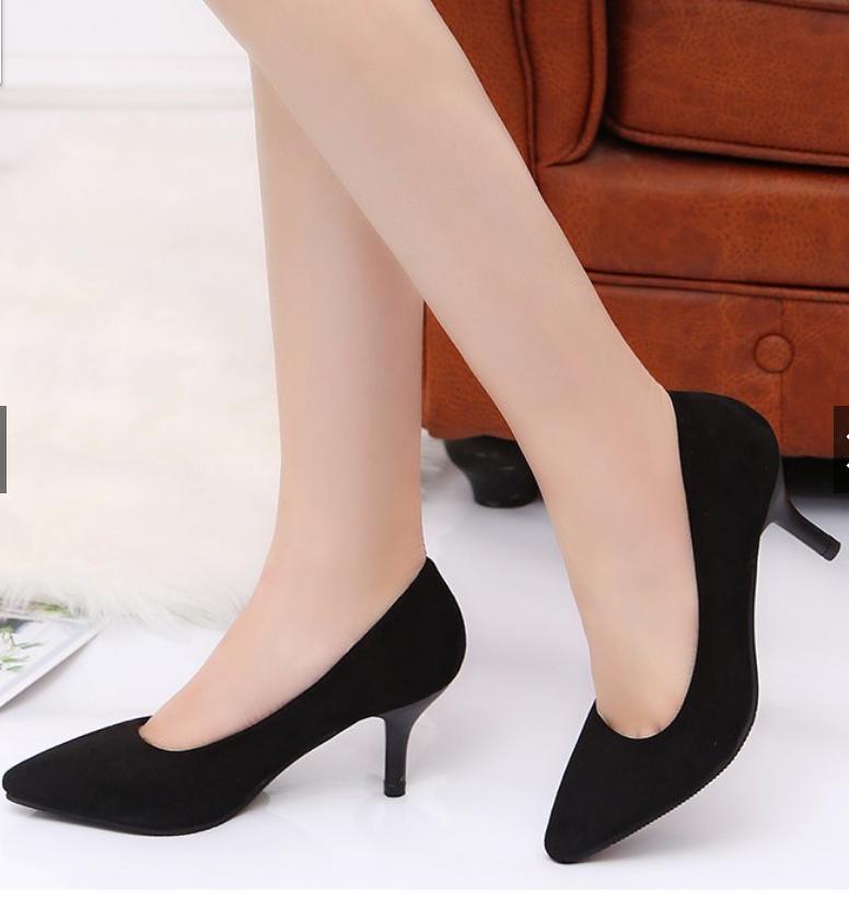 Giày cao gót chất đẹp dành cho nữ màu đen 5cm