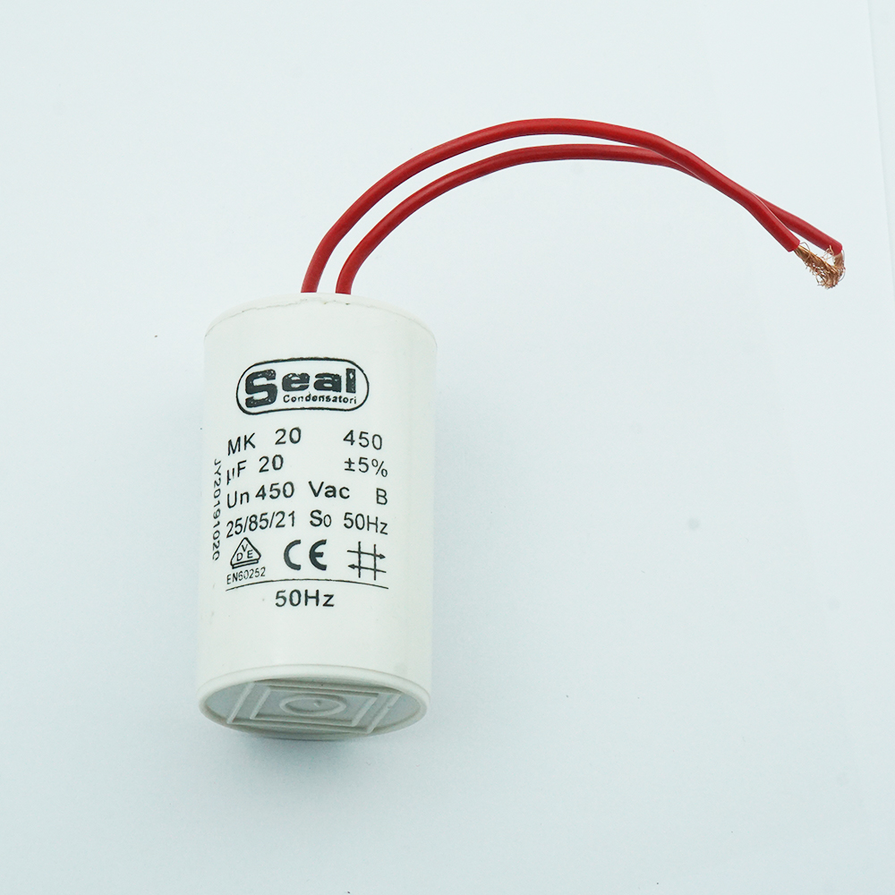 Tụ điện capa nhựa trắng 20 uf 50uF 450 VAC cho điều hòa tủ lạnh máy giặt mô tơ