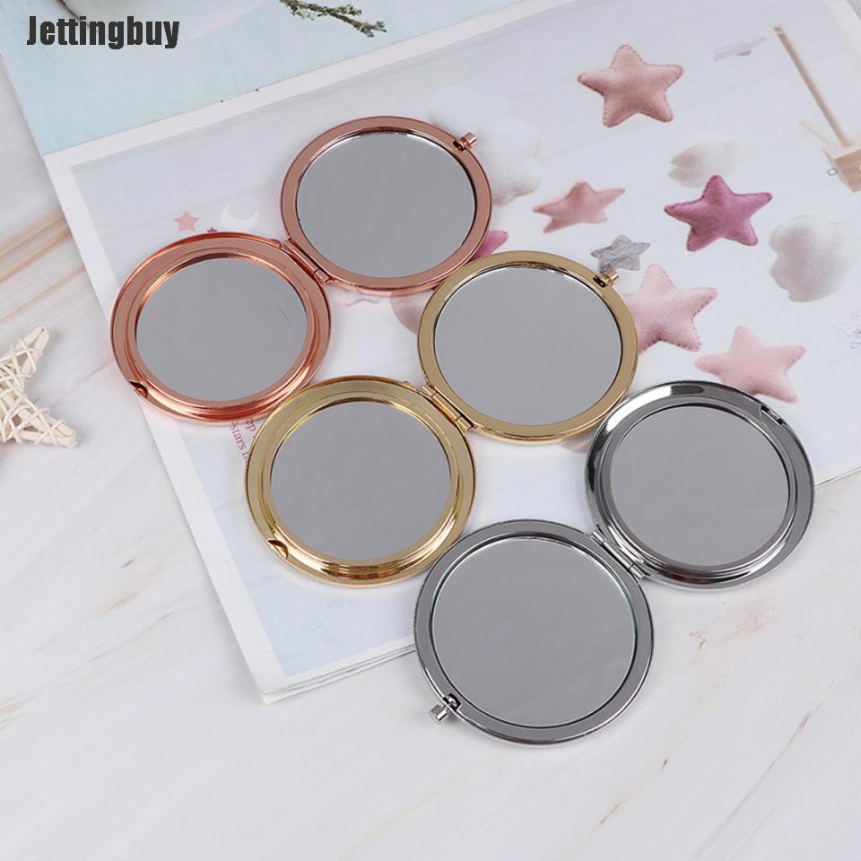 Gương trang điểm kiểu gấp bằng chất liệu hợp kim thiết nhỏ gọn đường kính 7cm thích hợp mang đi du lịch