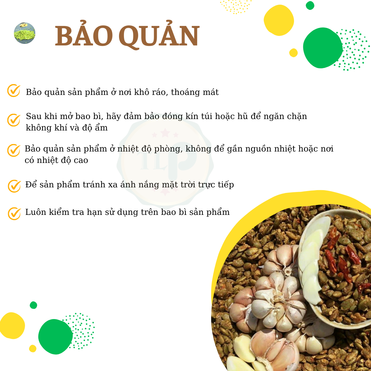 NHÂN HẠT BÍ XANH RANG TỎI ỚT TÂN LỘC PHÁT HŨ 500G