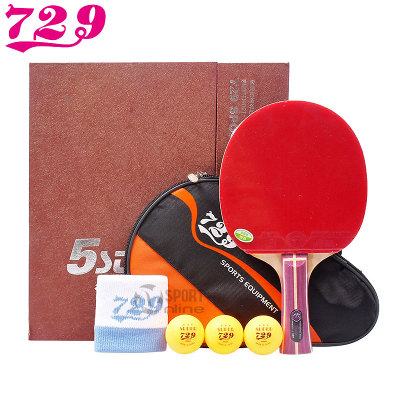 Vợt bóng bàn 729-5 Star Cao cấp Chính Hãng + Túi đựng vợt và quả bóng bàn