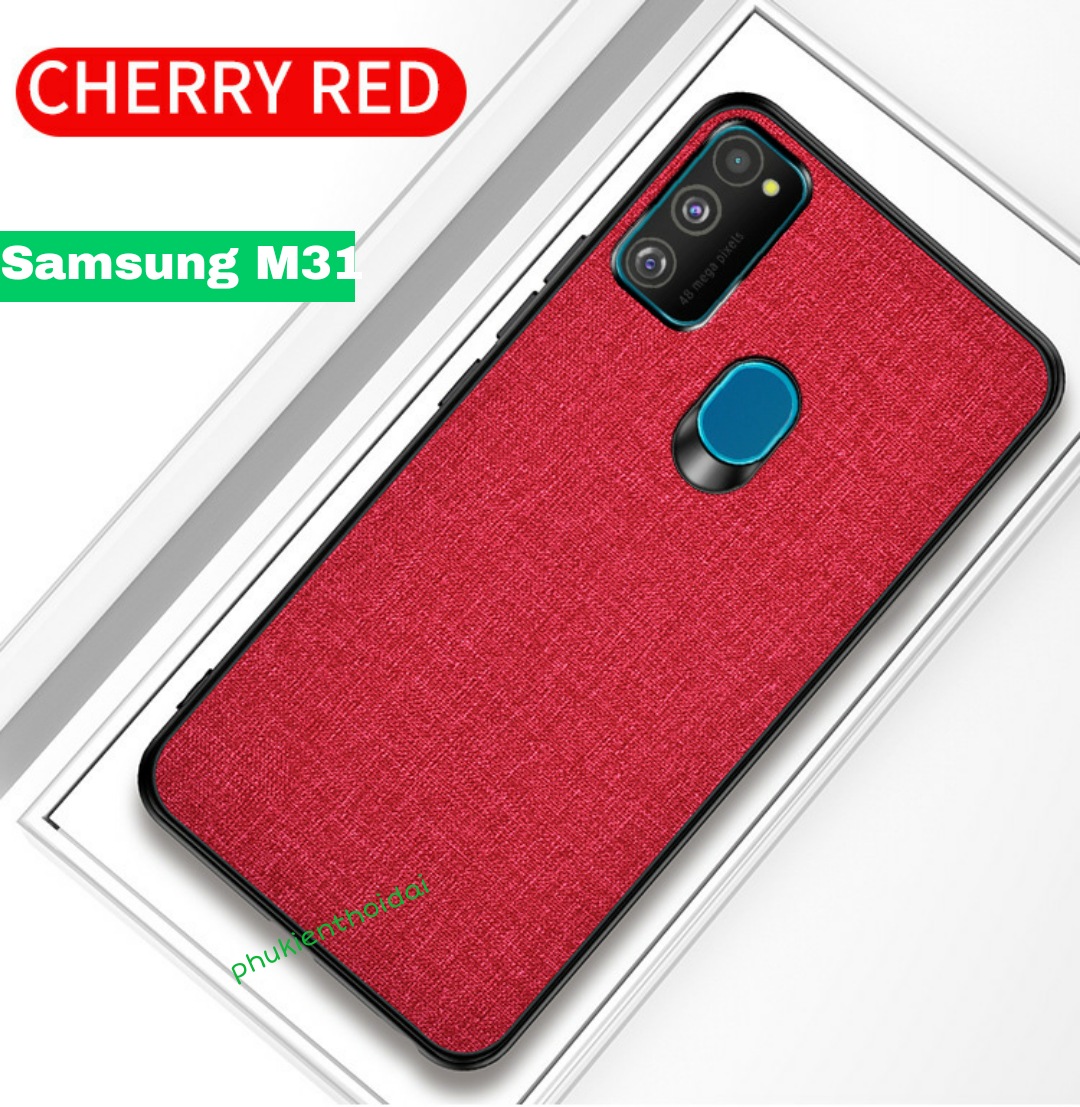 Ốp lưng Samsung Galaxy M31 chống sốc vân vải bố thời trang cao cấp