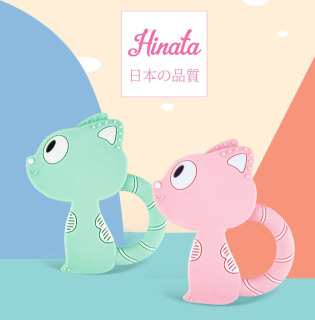 Thú ngậm nướu full silicone thương hiệu Hinata Nhật Bản, làm chậm cơn đau và ngứa nướu khi bé mọc răng thumbnail