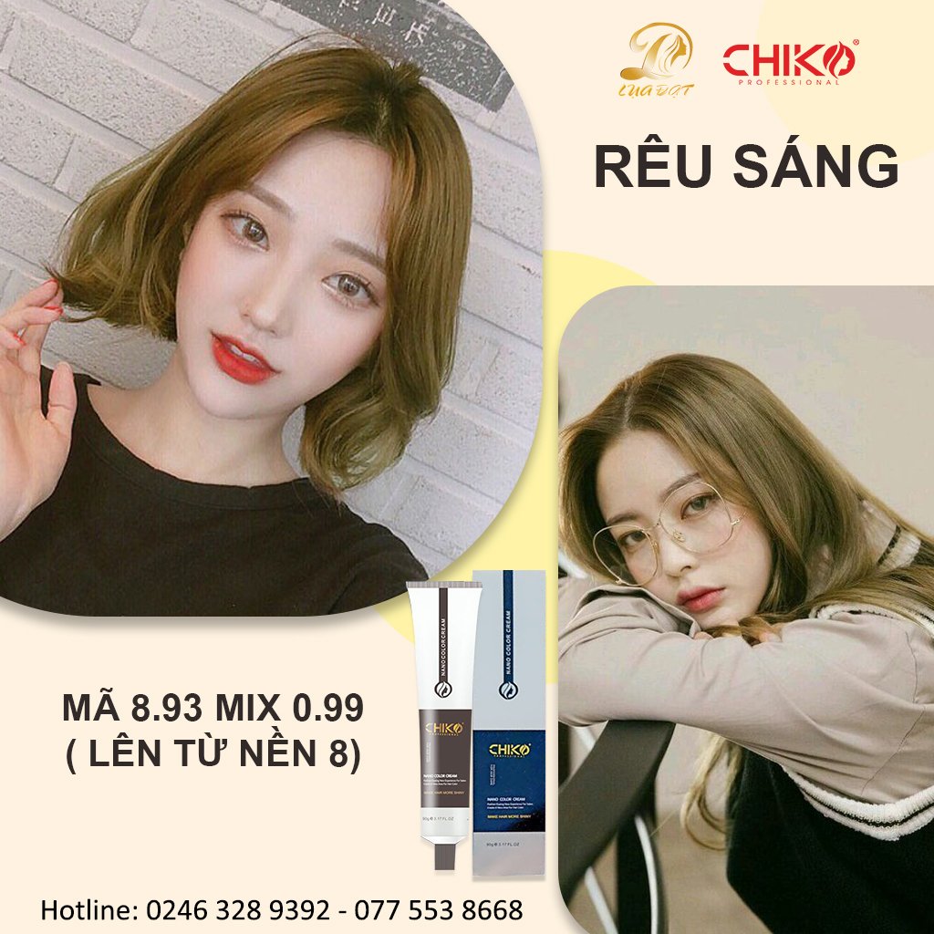 (GIÁ SỈ) Thuốc nhuộm tóc CHIKO màu thời trang không cần tẩy tóc (KHÔNG KÈM OXI TRỢ NHUỘM)