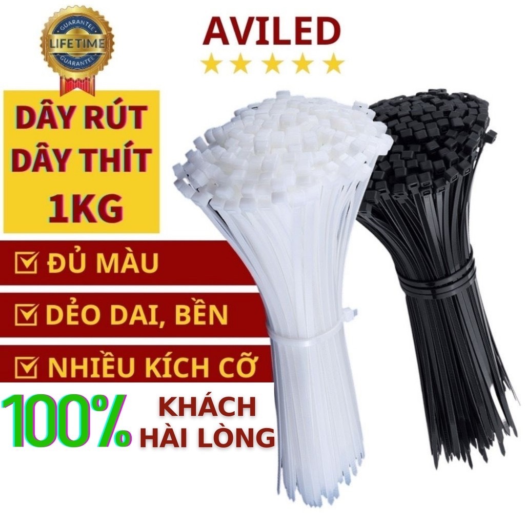 [FreeShip] Bó 100 Dây Thít, Dây Rút, Lạt Nhựa Đủ Mọi Kích Cỡ Tiện Lợi