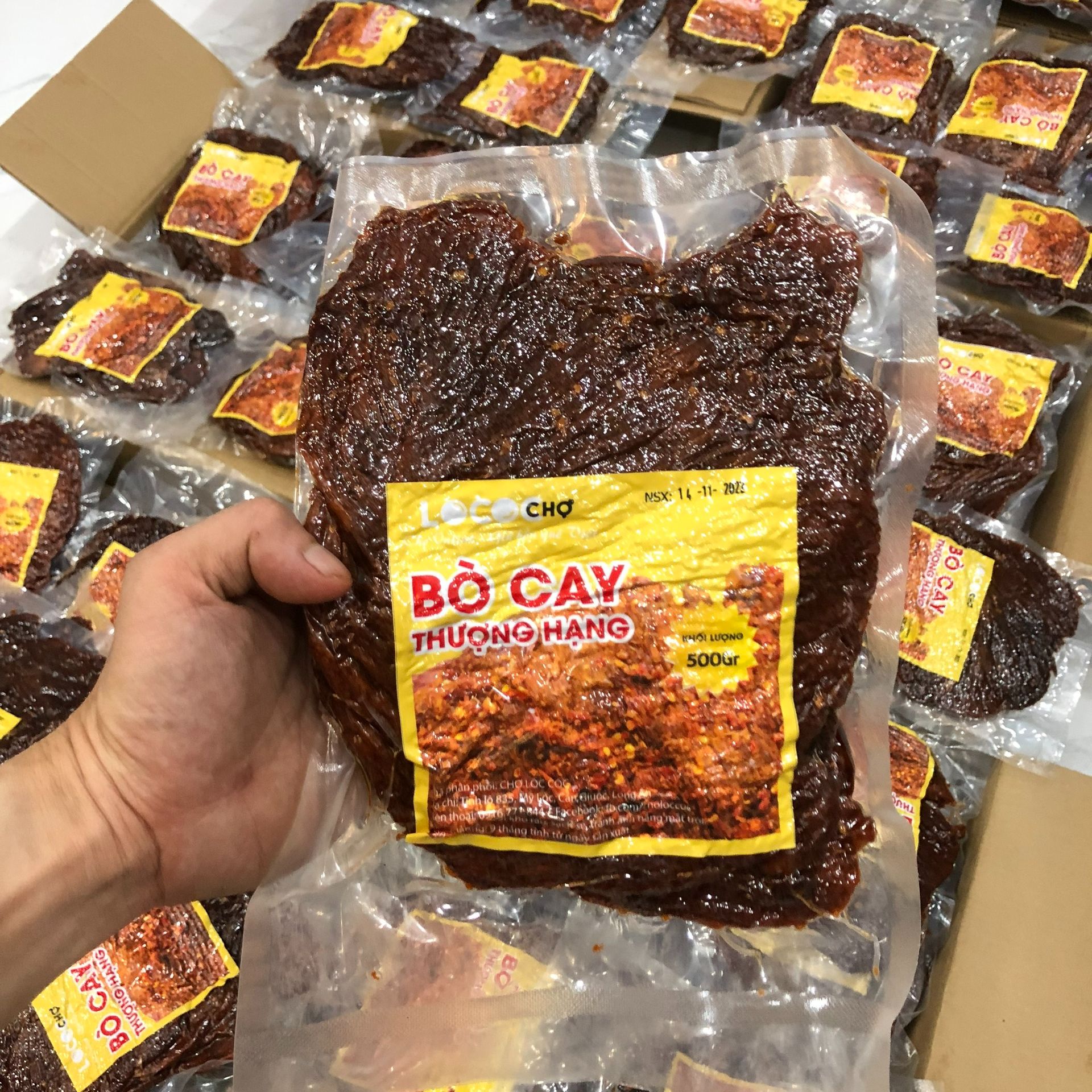 Khô Bò Miếng Siêu Cay Thượng Hạng Chợ Lốc Cốc