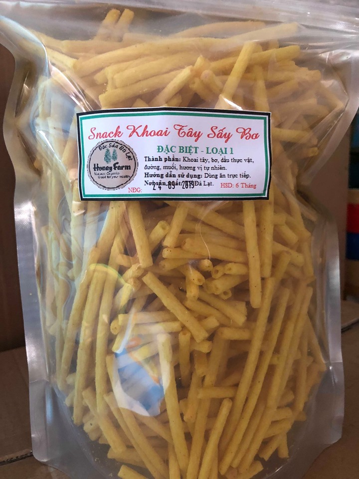 1kg Snack Khoai Tây Sấy Bơ - Đà Lạt