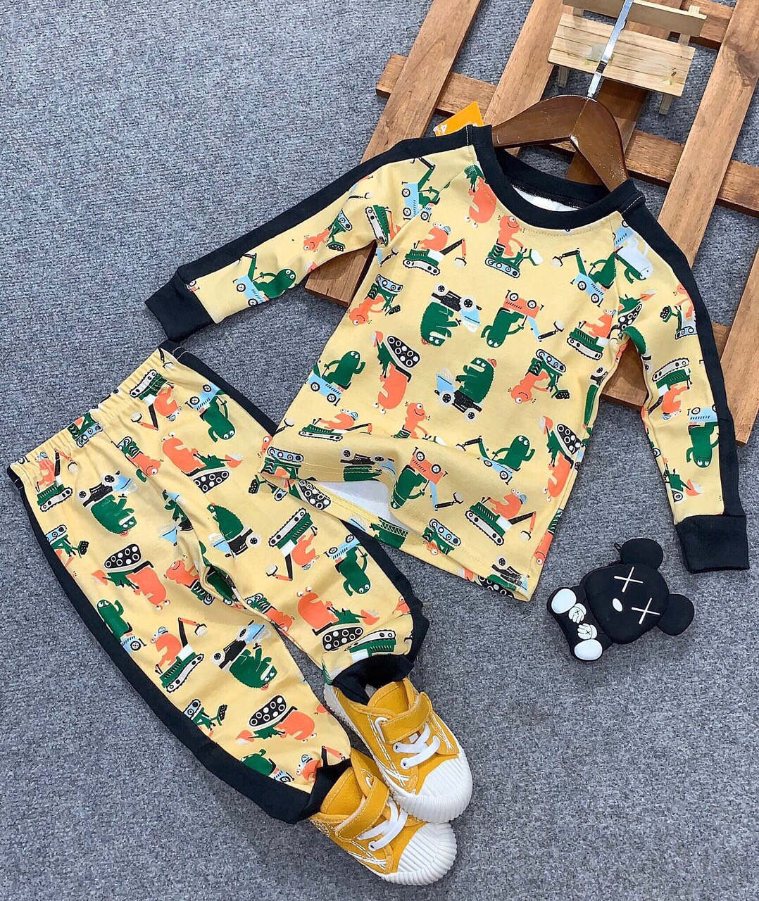 Combo 3 đồ bộ quần dài tay dài cho bé trai