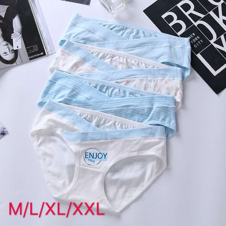Sét 4 Quần Quần Lót Cạp Chéo Bầu, 100% cotton