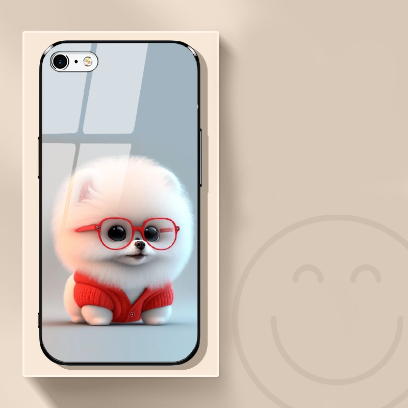 Ốp lưng IPHONE 6/6S/6 PLUS/6S PLUS/7/8/7 PLUS/8 PLUS mặt kính in hình gấu dễ thương