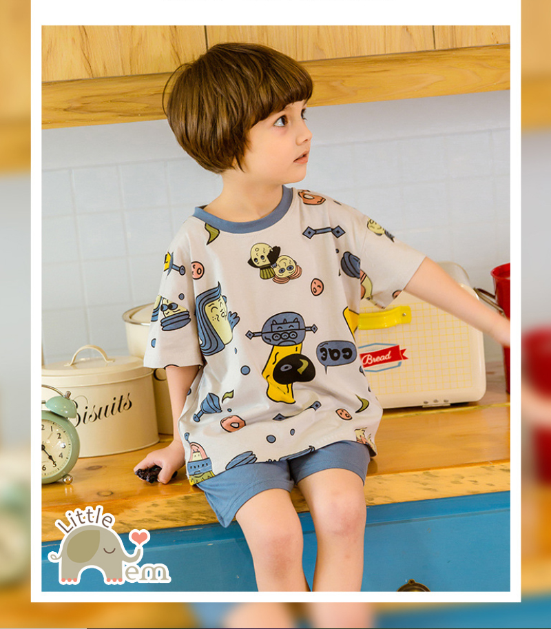 Bộ đồ bé trai cộc tay Cotton - Vũ trụ