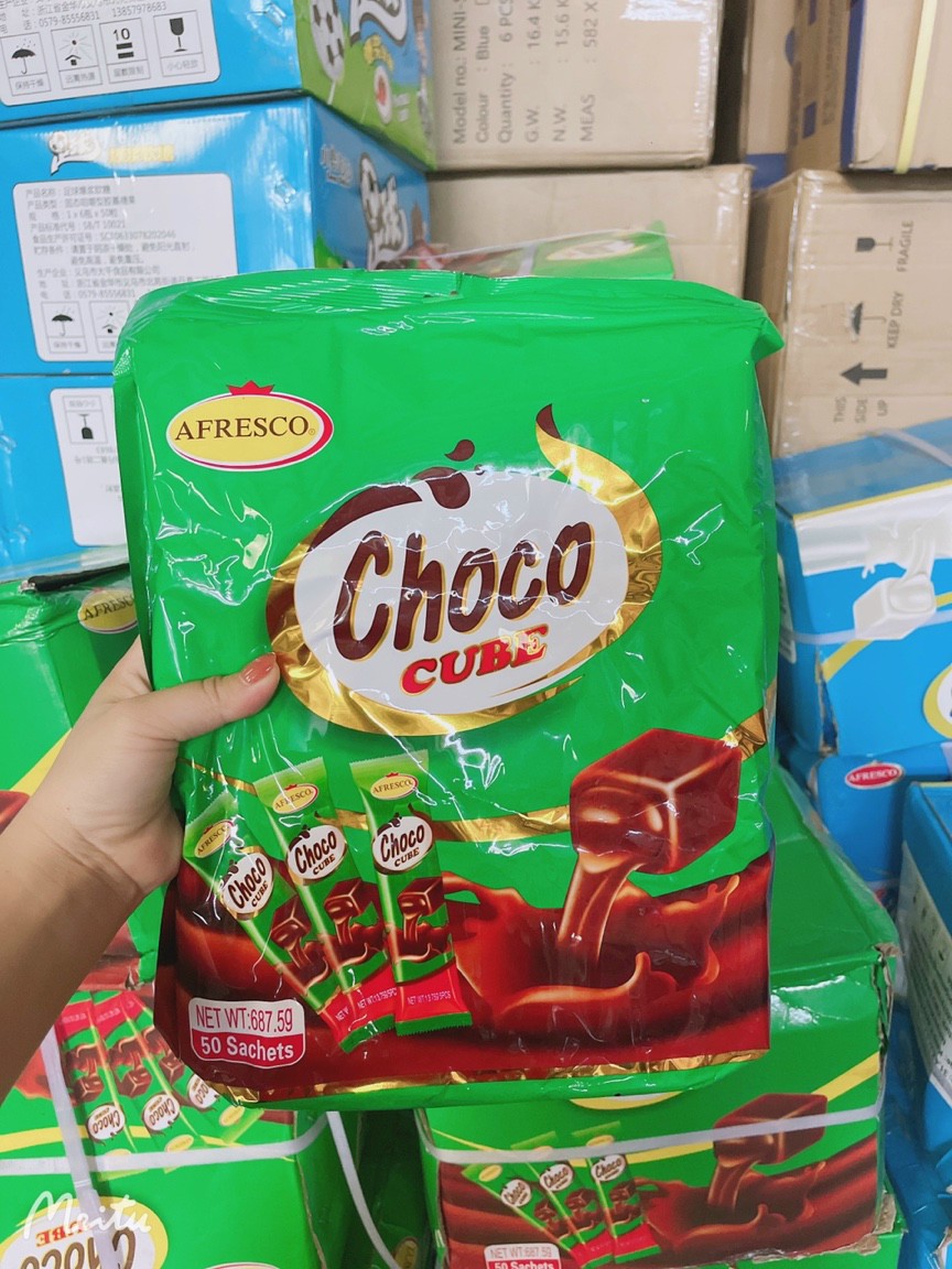 Combo 50 gói kẹo viên choco cube ăn vặt dưỡng chất tốt cho sức khỏe
