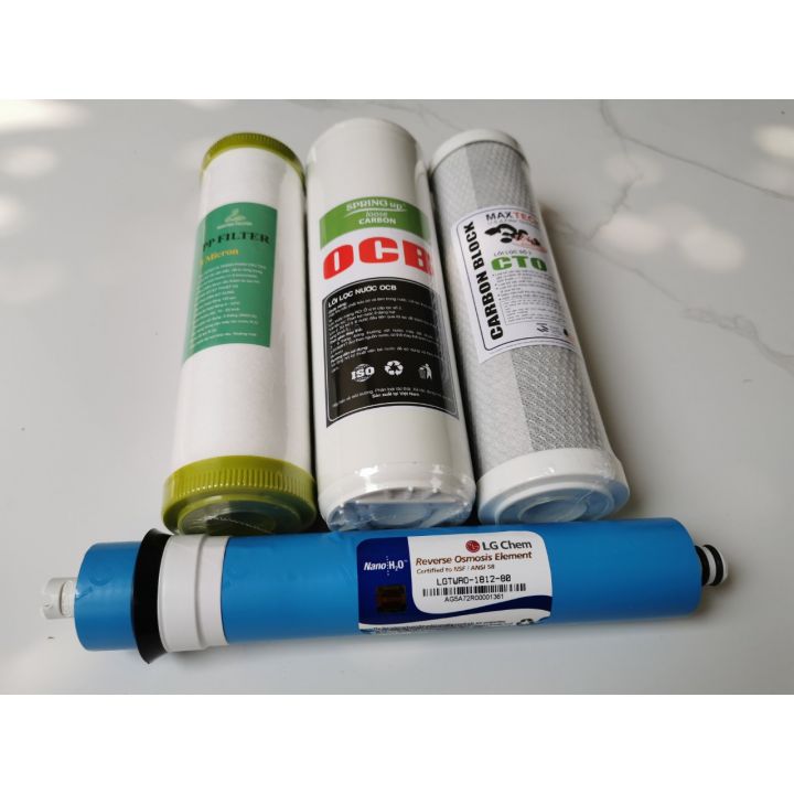 COMBO 4 QUẢ RO + LỌC THÔ 123 ( hàng chuẩn)