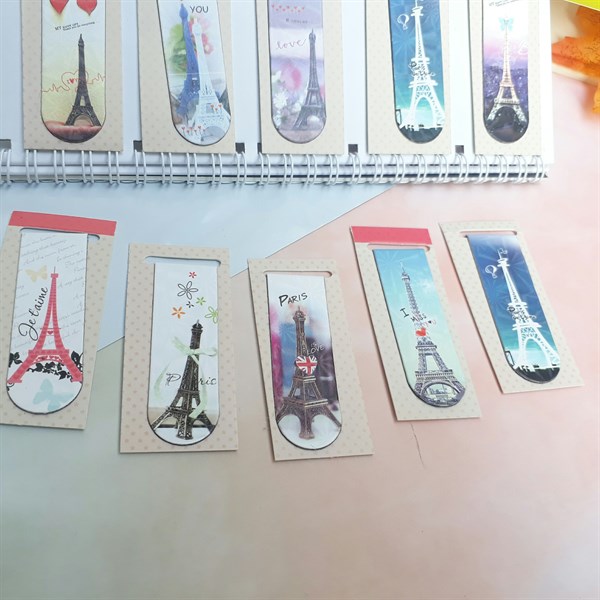 [HCM]Combo 5 Bookmark Nam Châm Đánh Dấu Sách - Tháp Eiffel (Mẫu Ngẫu Nhiên)