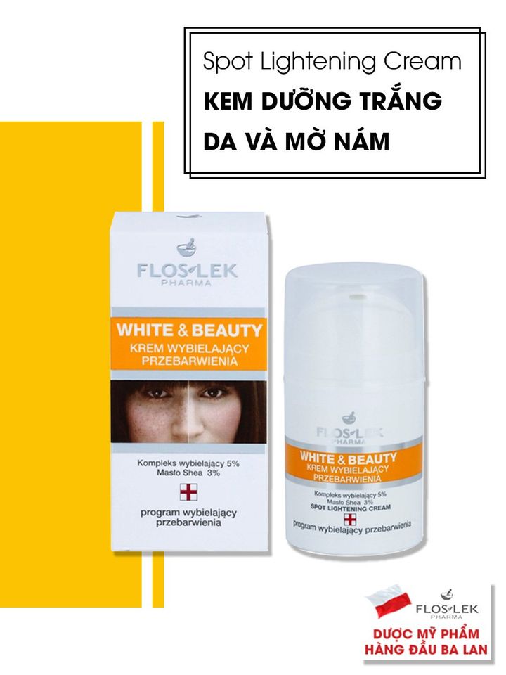 [CHÍNH HÃNG] Kem dưỡng trắng da mờ thâm nám Floslek