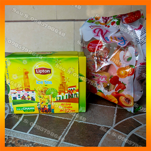 Trà Lipton Ice Tea Hương Chanh (hộp 16 gói x 14g)