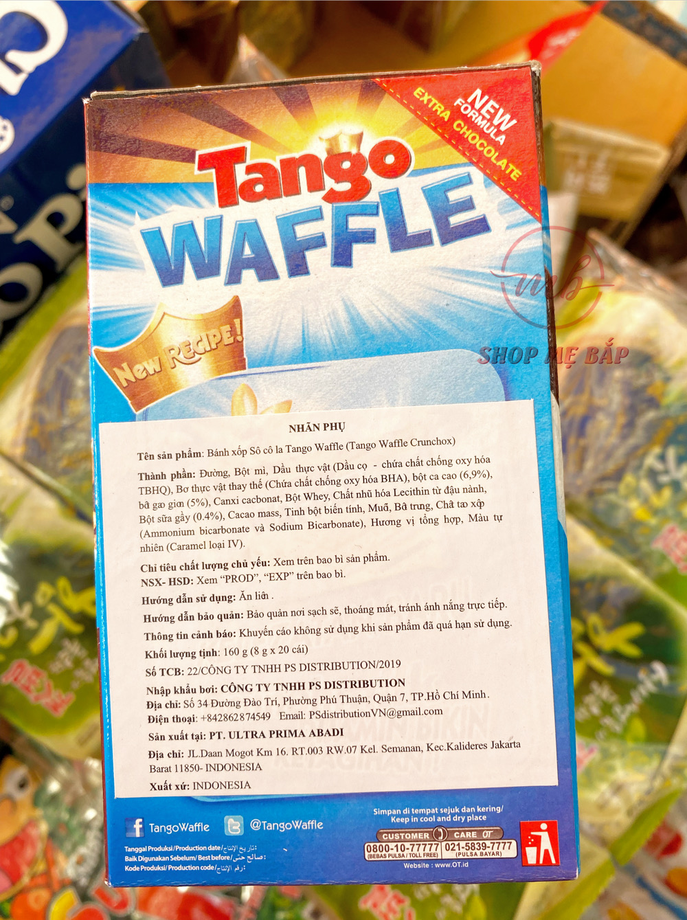 Bánh Xốp Socola Tango Waffle 160Gram (20cái) - Hàng Nhập Indonesia [Date 04/2022]