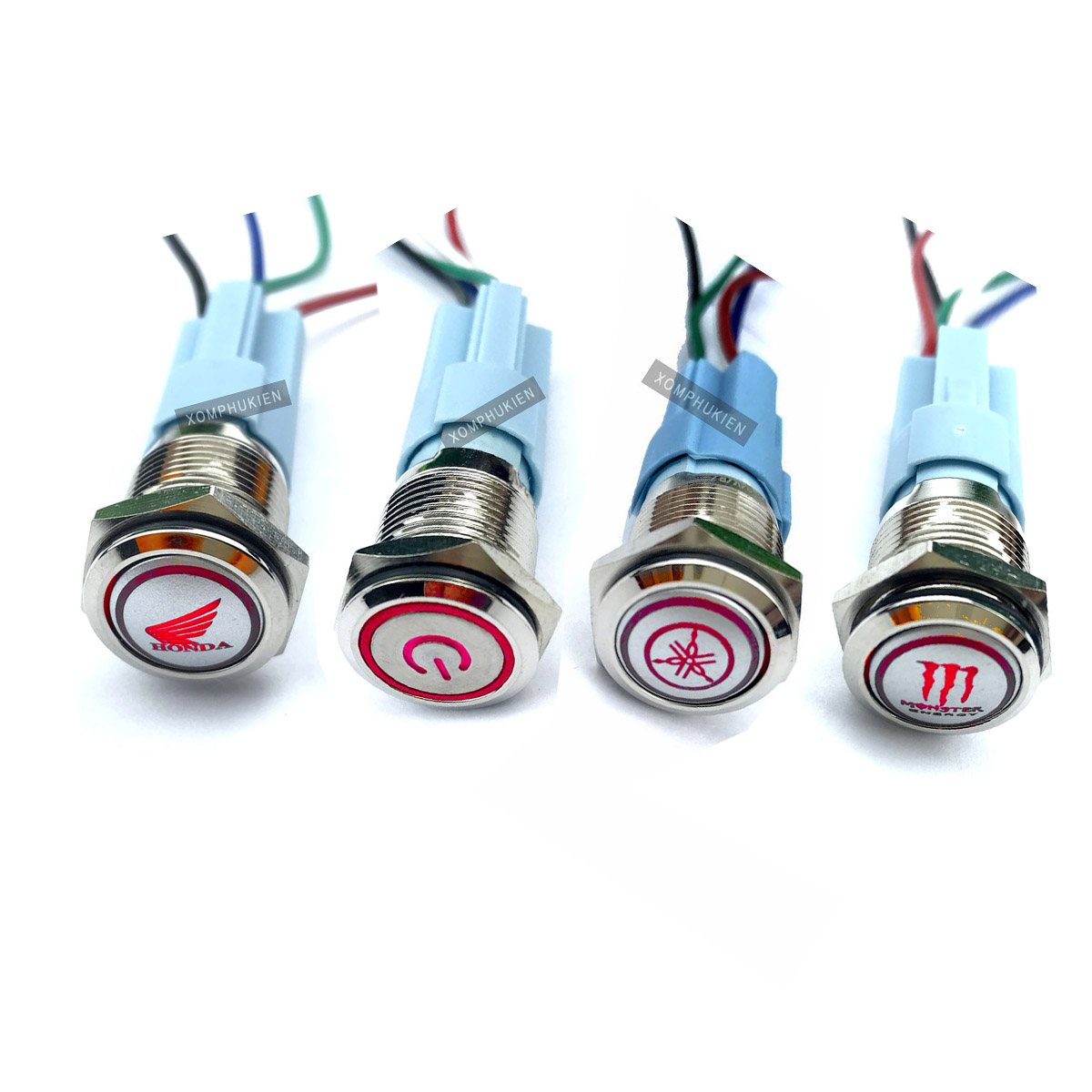 Công Tắc Led Nhấn Giữ Kèm Giắc Gắn Xe Máy [ 1 Chiếc ]