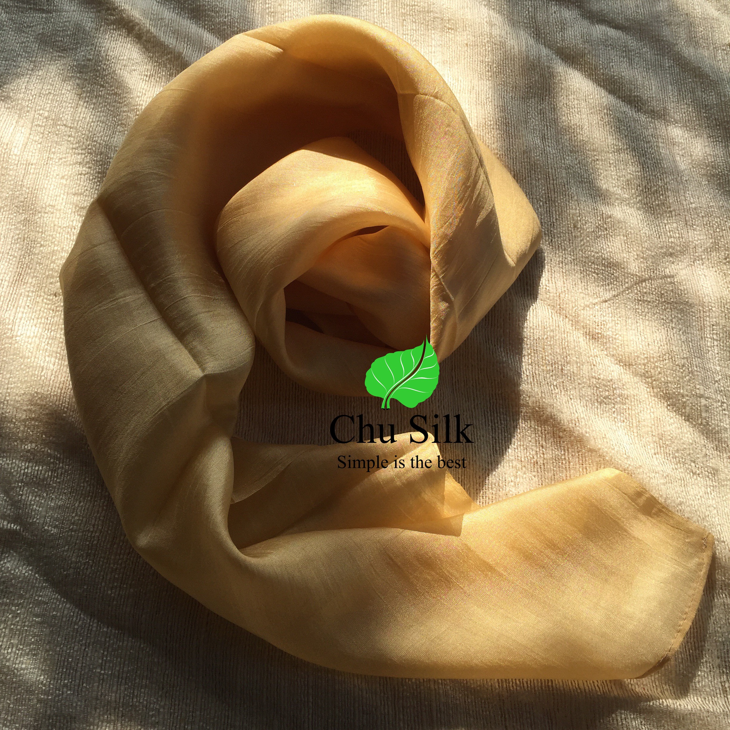 KHĂN QUÀNG LỤA TƠ TẰM 100% CHU SILK VUÔNG 90*90CM