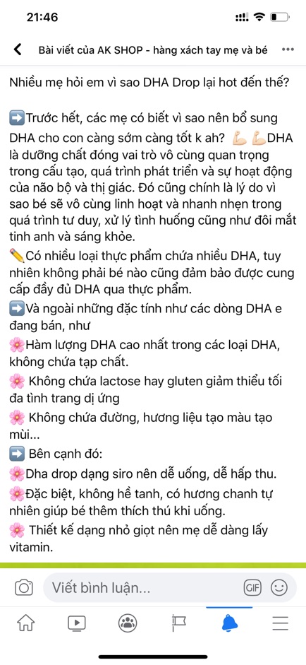 Dha Drop Nature Aid Hàng  Uk