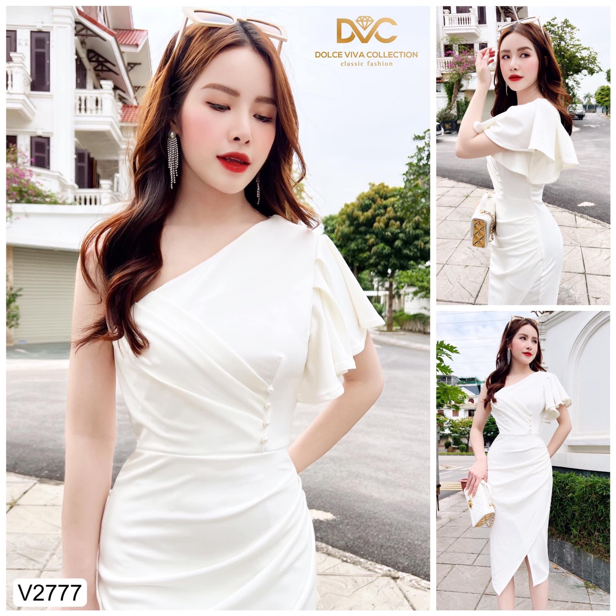Đầm nữ body dự tiệc lệch vai - thiết kế cách điệu - đẹp siêu sang cho nàng có size XXL