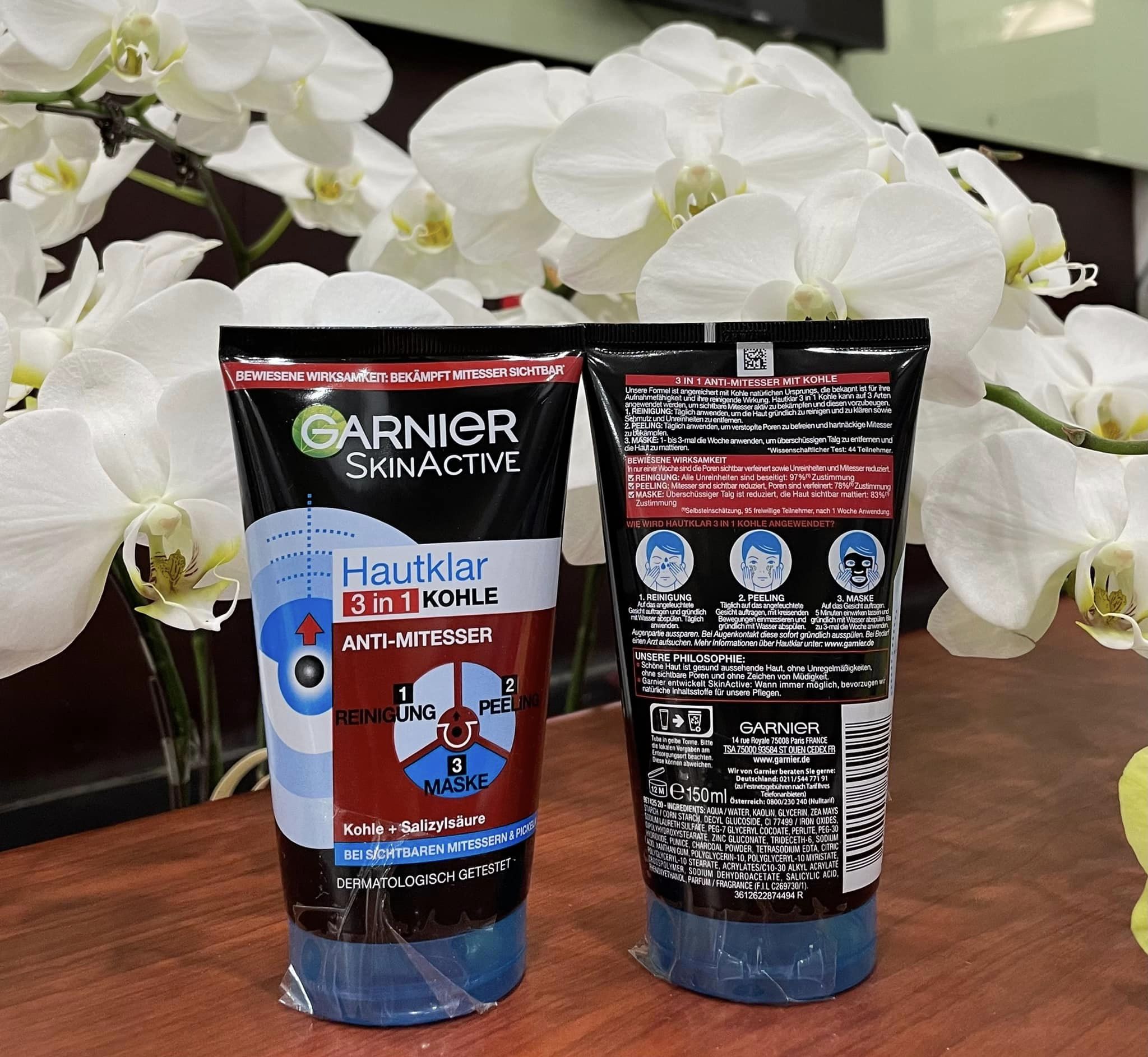 Sữa rửa mặt Garnier Hautklar 3in1Dành cho da nhờn và mụn đầu đen thế hệ mới