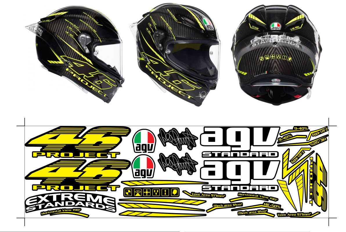 Tem logo AGV dán nón full face