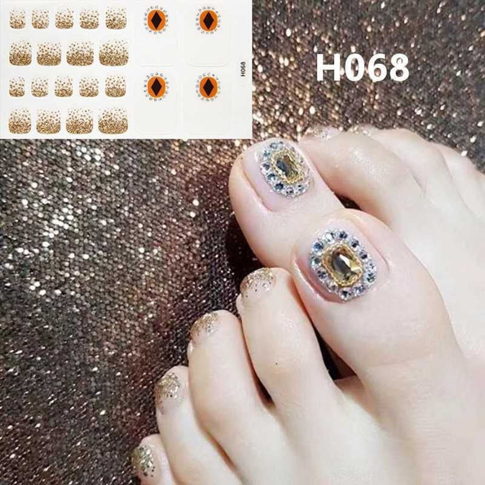 Miếng dán 3D trang trí móng chống nước DIY siêu bền Tặng dũa móng 2 mặt mini
