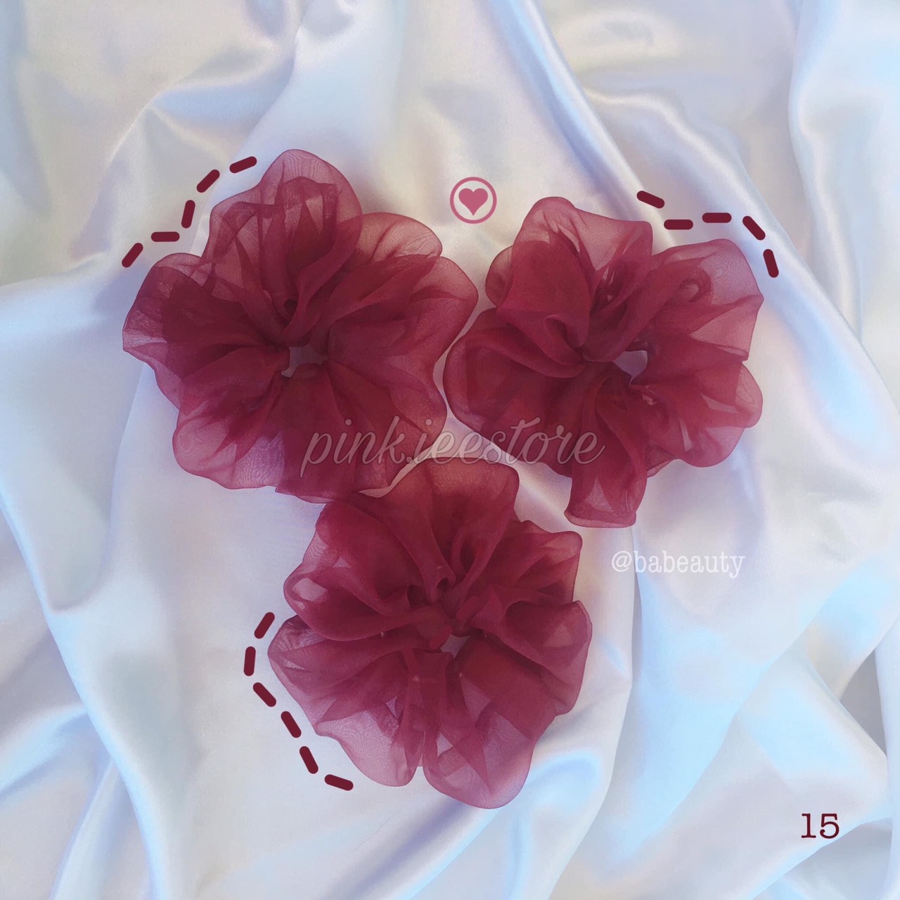 SCRUNCHIES VON KÍNHBẢNG 2 SIÊU ĐẸP-CỘT TÓC HOTTREND