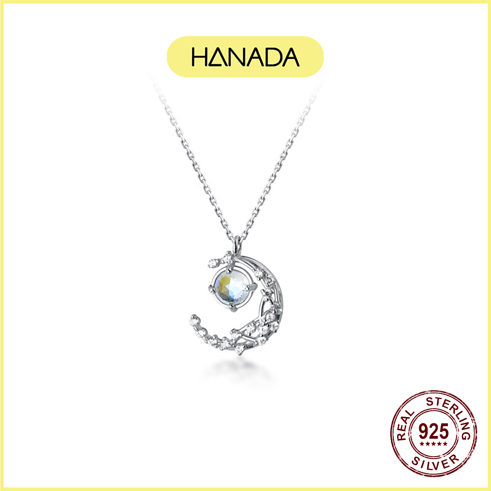Dây chuyền Hanada Dây Chuyền Mặt Trăng Đá 0773