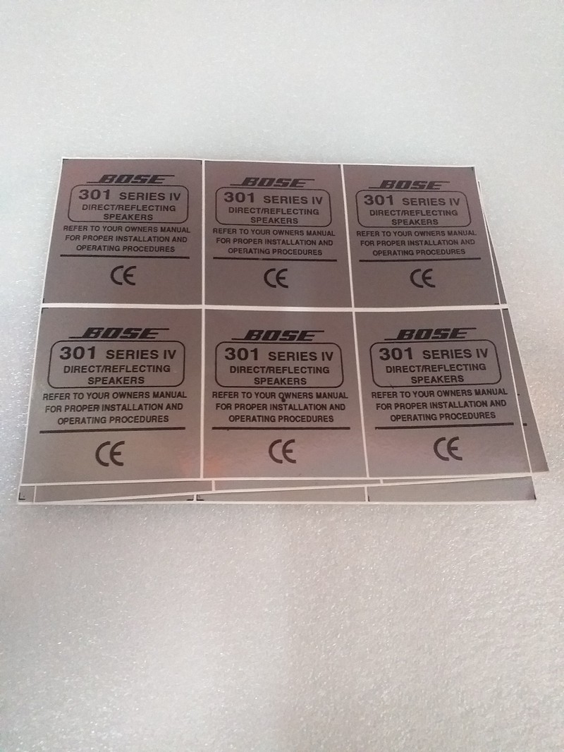 Tem decal dán thùng loa BOSE-301 - seri IV - giá 2 tem