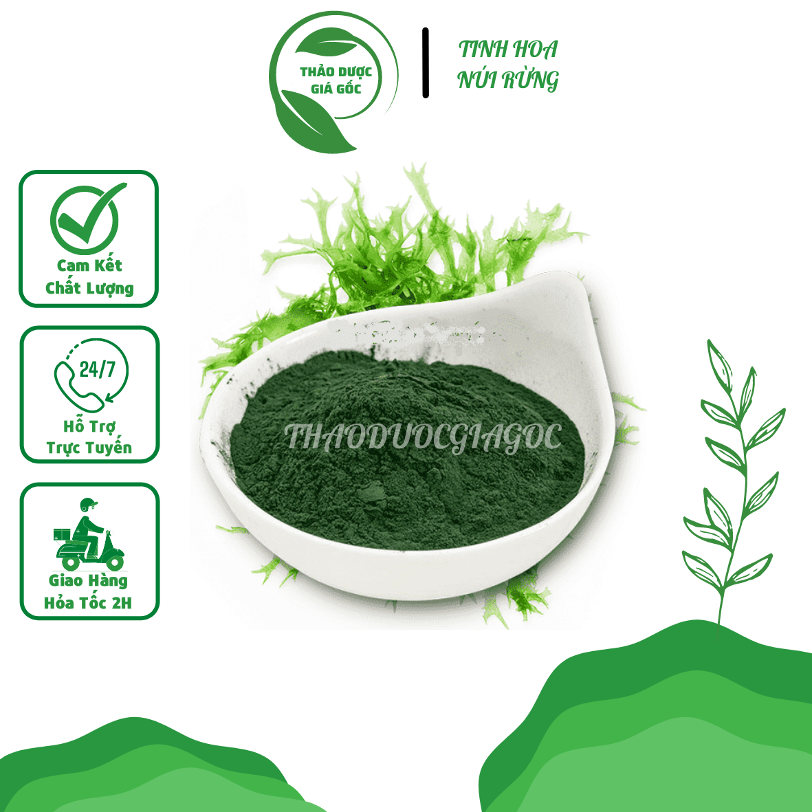 1kg Bột Tảo xoắn Spirulina Nhật Bản Handmade
