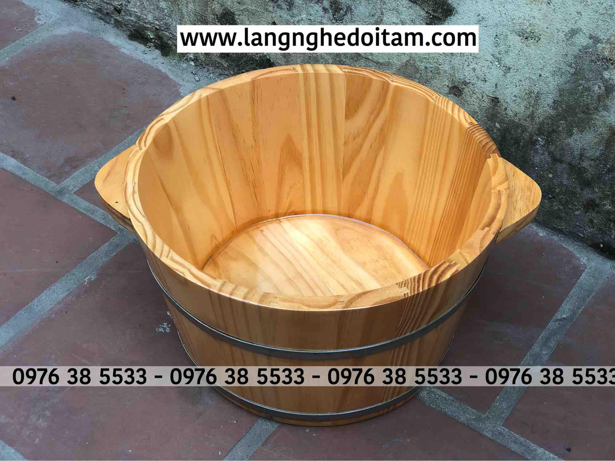 Chậu gỗ ngâm chân gỗ thông