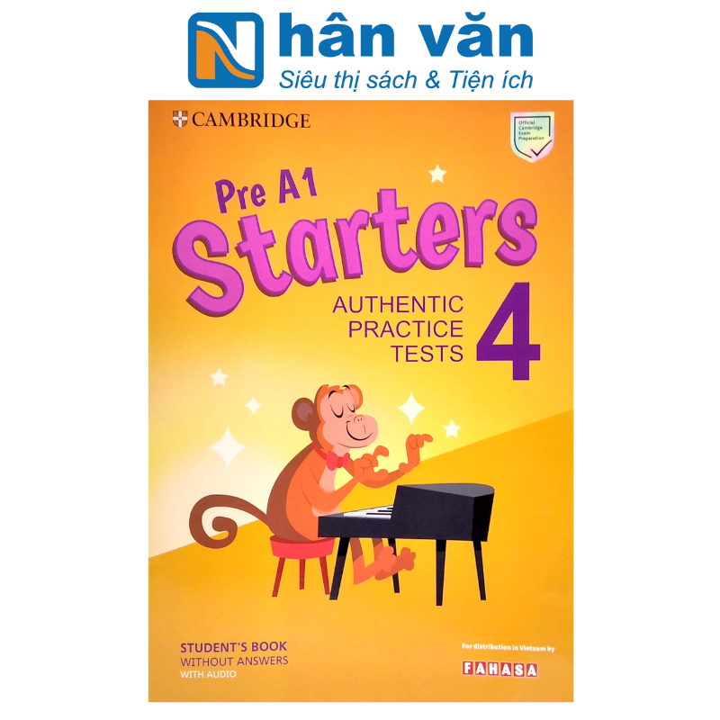Sách - Pre A1 Starters 4 Authentic Practice Tests: Student's Book Without Answers With Audio