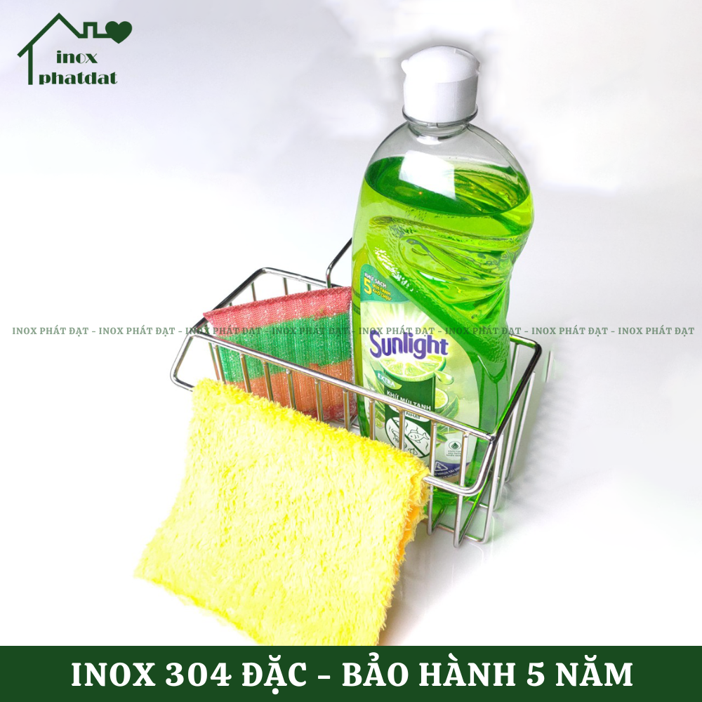 Rổ để chai nước rửa chén Inox 304 PHÁT ĐẠT, giá đựng đồ rửa chén (SP100)