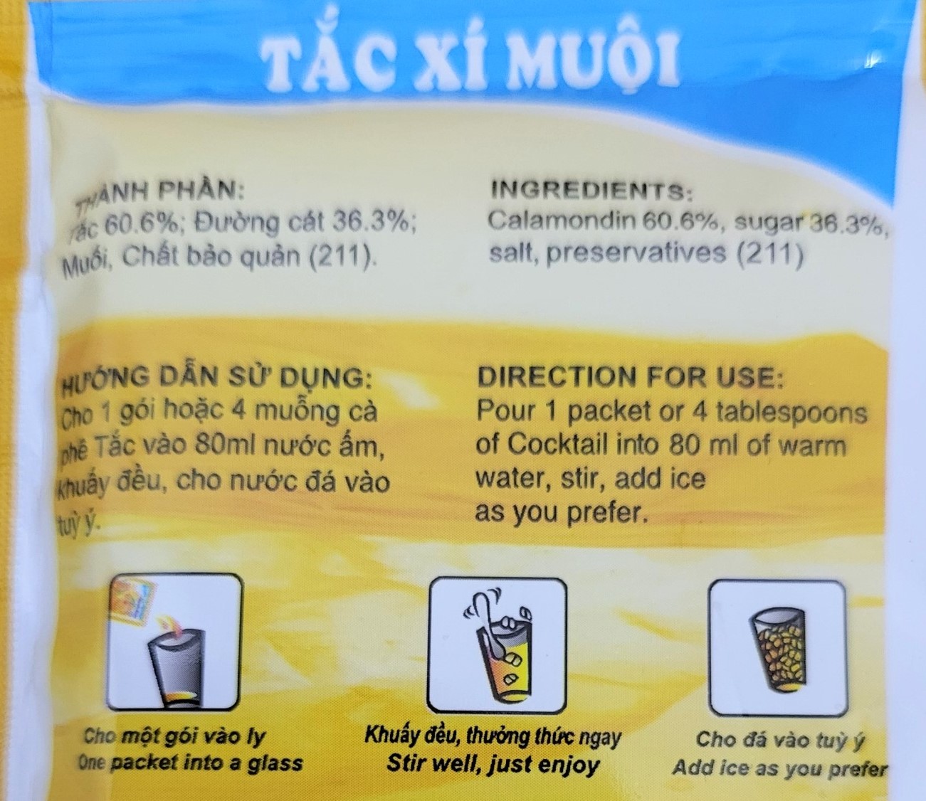 (TẮC HỘP GIẤY 900g / 18 gói) TẮC XÍ MUỘI GIẢI KHÁT THANH BÌNH Calamondin